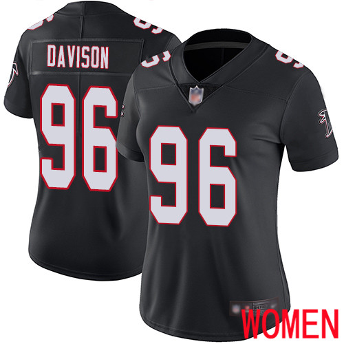 Atlanta Falcons Limited Black Women Tyeler Davison Alternate Jersey NFL Football #96 Vapor Untouchable->youth nfl jersey->Youth Jersey